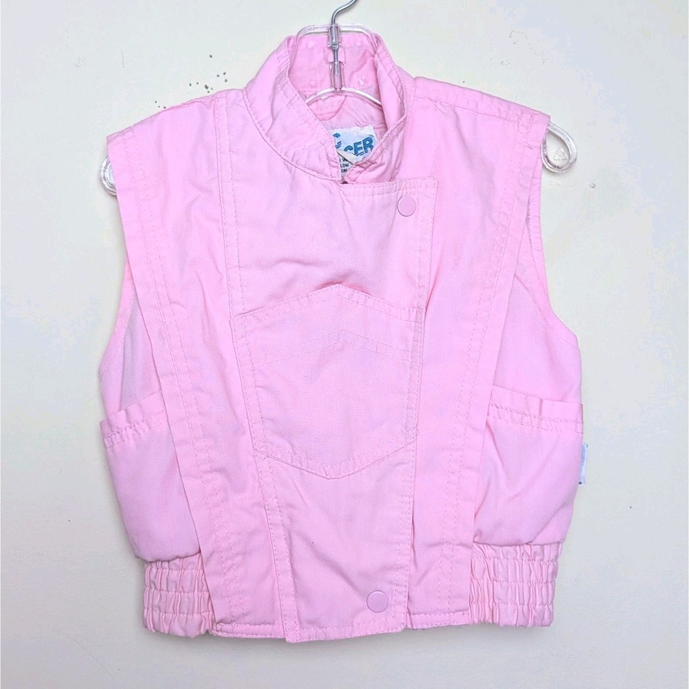 Vintage Arctic Racer Pink Pastel Windbreaker Anorak 1/4 Zip Jacket Toddler 3T